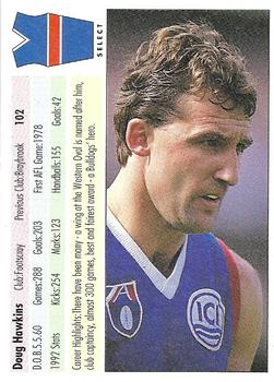 1993 Select AFL #102 Doug Hawkins Back